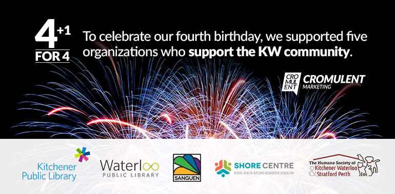 To celebrate our fourth birthday, we supported five organizations who support the KW community